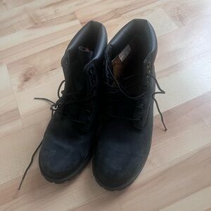 Kid’s Black Timberland Leather Boots